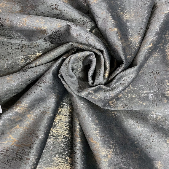 Tkanina welurowa SPARK / kolor szary / kupon 85x280cm