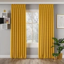 Zasłona gotowa na fleksach Milas / szyta na miarę / kolor 047 musztardowy