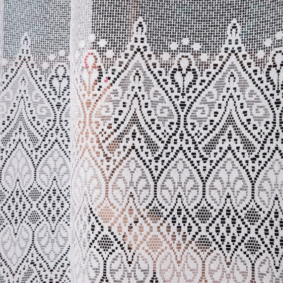 Firanka żakardowa na metry 358690 / kolor biały / kupon 210x270cm