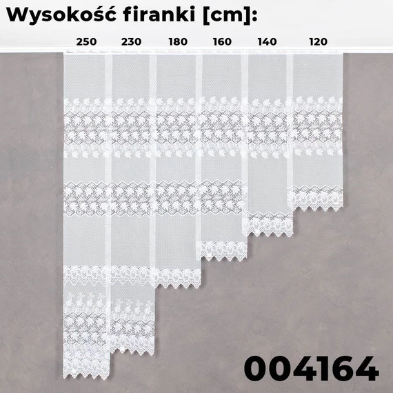Firanka żakardowa na metry 004164 - wysokość 160cm