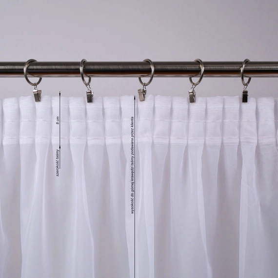 Usługa uszycia firanki(zasłony) na taśmie układającej 6783 (1:2,5)