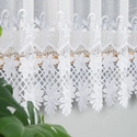 Firanka haftowana z aplikacją na metry 122469 / kolor biały / wysokość 180cm