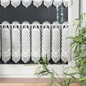 Firanka zazdroska haftowana na metry 015590 / kolor kremowy / wysokość 30cm