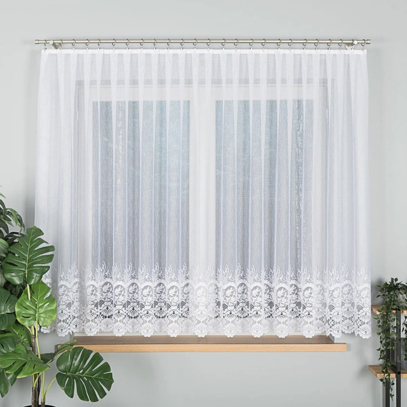 Firanka żakardowa na metry 018864 / kolor biały / wysokość 160cm