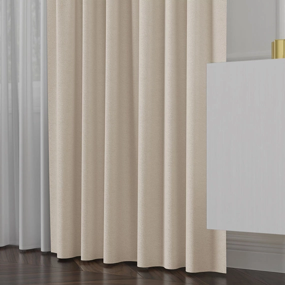 Tkanina zasłonowa na metry Lukrecja / wysokość 310cm / kolor 002 kremowy