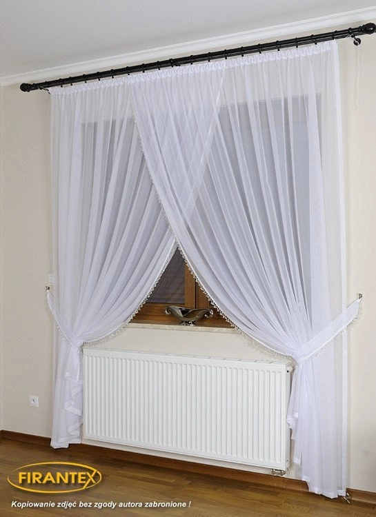 Firanka zakładana FK0154 z kryształkami / szyta na wymiar