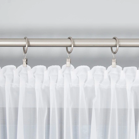 Woal gładki PREMIUM z obciążnikiem / kolor biały / wysokość 320cm