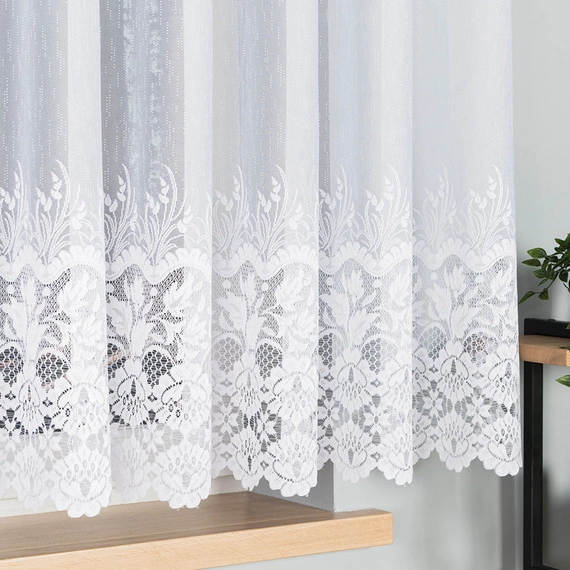 Firanka żakardowa na metry 018864 / kolor biały / wysokość 160cm