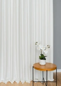 Tkanina zasłonowa VELVET EDEN prążkowana / wysokość 280cm / kolor 01 ivory