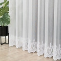 Firanka haftowana na metry 123946 / kolor biały / wysokość 280cm