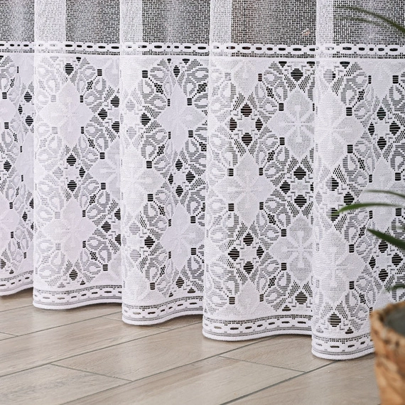 Firanka żakardowa na metry 358700 / kolor biały / kupon 240x300cm