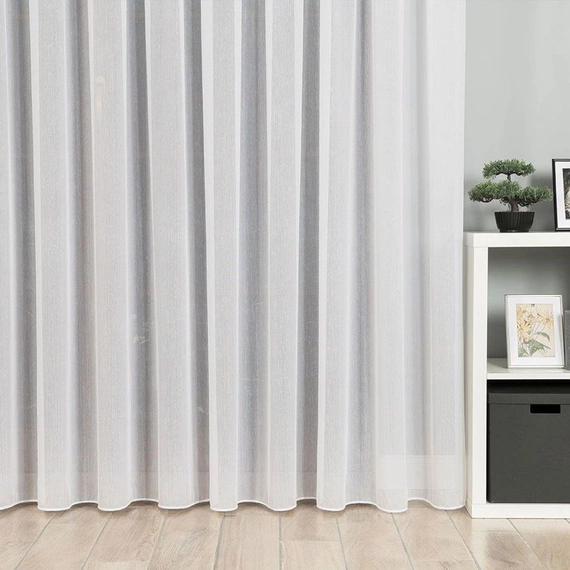 Firanka fantazyjna 318461 / kolor biały z błyszczącą nitką / wysokość 300cm