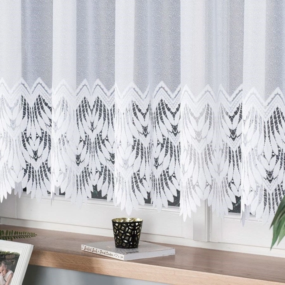 Firanka żakardowa 018989 / kolor biały / kupon 110x144cm