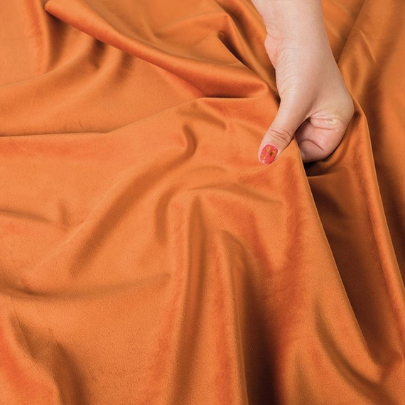 Tkanina zasłonowa na metry VELVET / wysokość 300cm / kolor 027 pomarańczowy