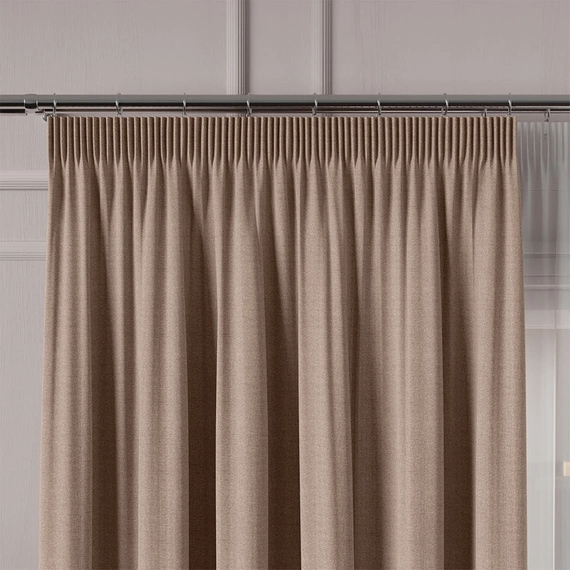 Tkanina zasłonowa IBIZA / kolor 004 beżowy / kupon 50x300cm