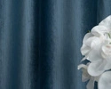 Tkanina zasłonowa VELVET EDEN prążkowana / wysokość 280cm / kolor 14 niebieski