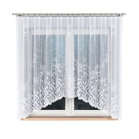 Firanka gotowa żakardowa WANDA / 300x160cm / kolor biały