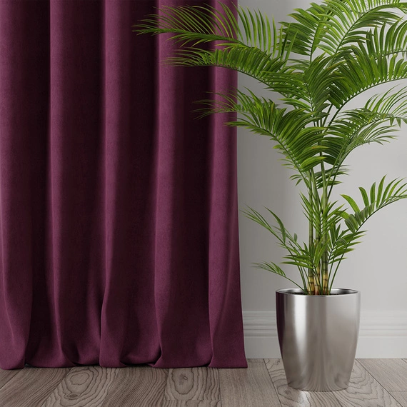 Tkanina zasłonowa MILAS / wysokość 290cm / kolor 028 (purpurowy)