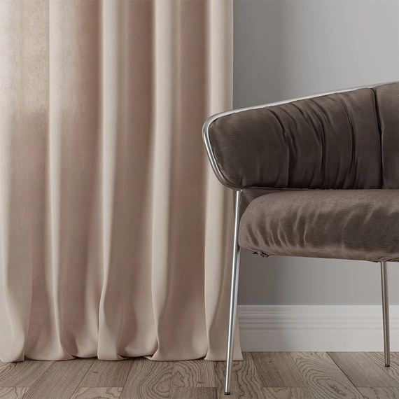 Tkanina zasłonowa MILAS / wys 290cm / kolor 370 (chłodny jasnobeżowy)