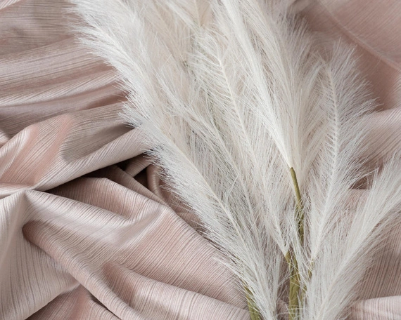 Tkanina zasłonowa VELVET EDEN prążkowana / wysokość 280cm / kolor 12 jasny pudrowy róż