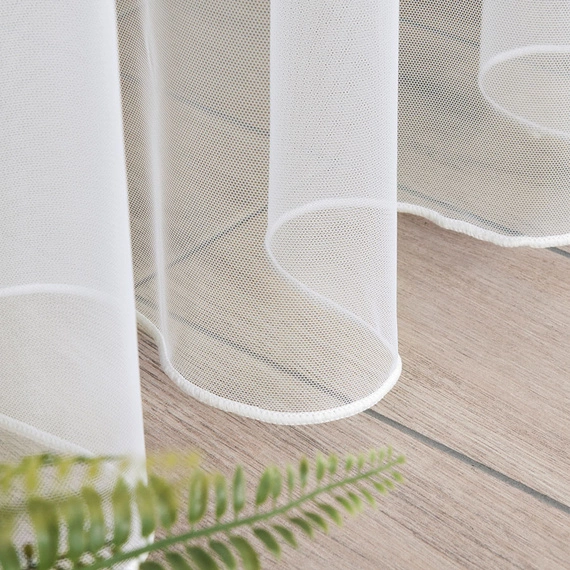 Firanka gładka TIUL GRECKI / wysokość 320cm / kolor biały