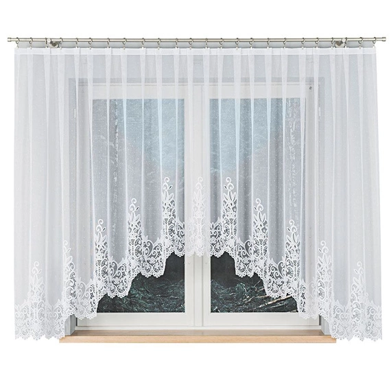 Firanka gotowa żakardowa 004304 / 400x160cm / kolor biały