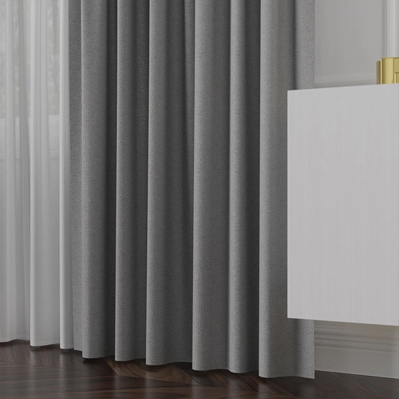 Tkanina zasłonowa na metry Lukrecja / wysokość 310cm / kolor 012 jasnoszary