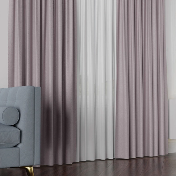 Tkanina zasłonowa na metry Lukrecja / wysokość 310cm / kolor 021 różowy
