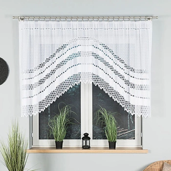 Firanka gotowa żakardowa FILOMENA / 270x120cm / kolor biały