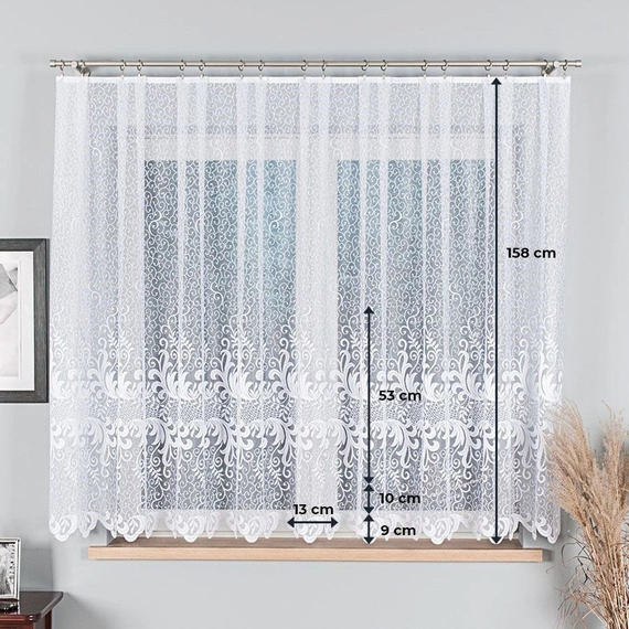 Firanka żakardowa na metry 049310 - wysokość 160cm