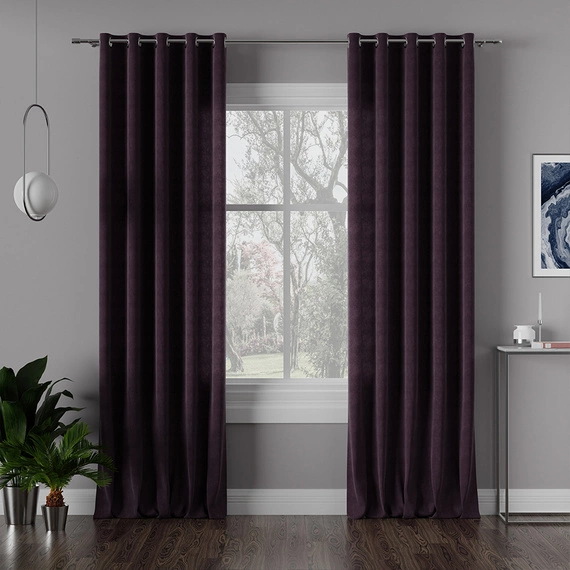 Tkanina zasłonowa MILAS / wysokość 280cm / kolor 031 (śliwka)