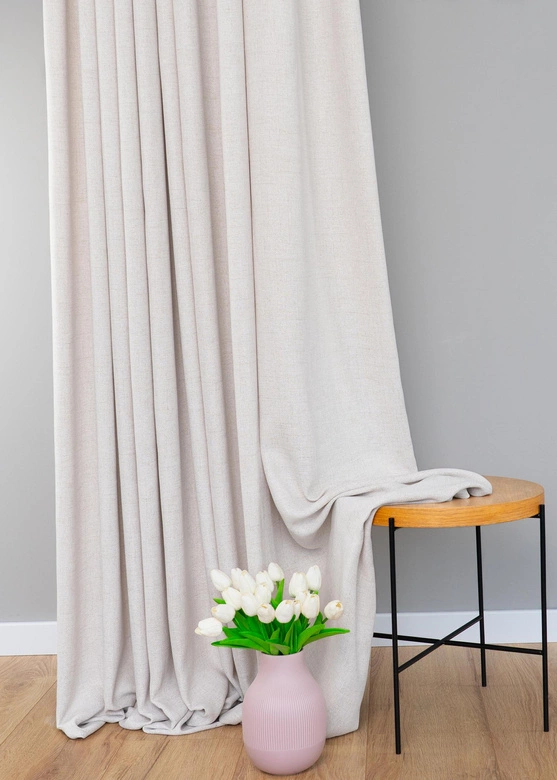 Tkanina zasłonowa na metry OPAL / wysokość 300cm / kolor jasny beżowy C2