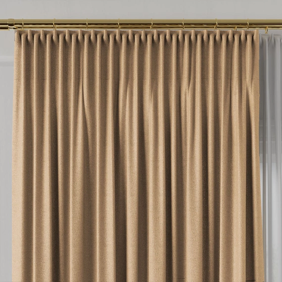 Tkanina zasłonowa na metry Lukrecja / wysokość 310cm / kolor 010 ciepły kawowy