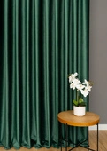 Tkanina zasłonowa VELVET EDEN prążkowana / wysokość 280cm / kolor 17 ciemna zieleń butelkowa