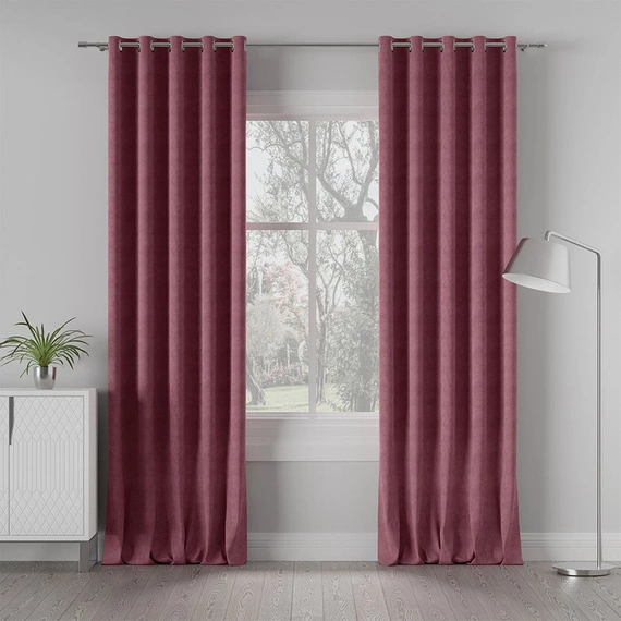 Tkanina zasłonowa MILAS / wysokość 290cm / kolor 020 (ciemny pudrowy róż)