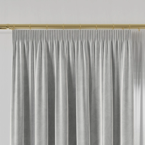 Tkanina zasłonowa na metry VELVET / wysokość 300cm / kolor 073 jasny szary