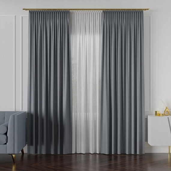 Tkanina zasłonowa na metry Lukrecja / wysokość 310cm / kolor 030 jasnoszary