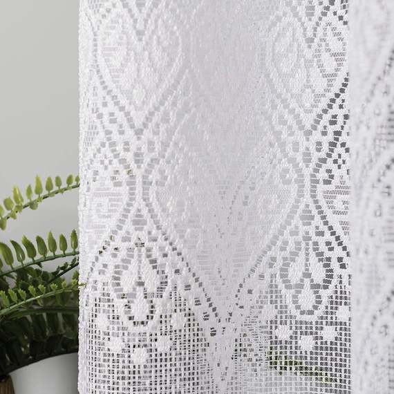 Firanka żakardowa na metry 358690 / kolor biały / kupon 210x270cm