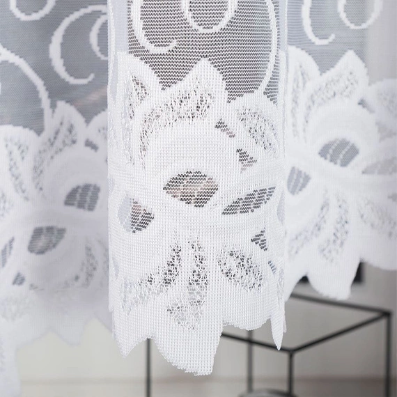 Firanka gotowa żakardowa BASTIA / 450x180cm / kolor biały