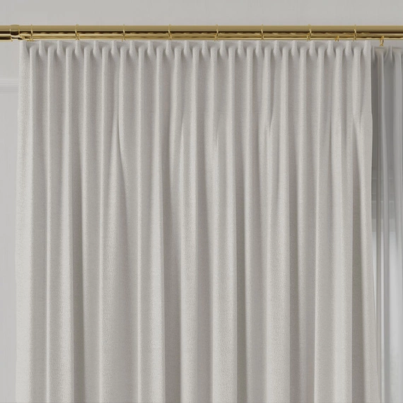 Tkanina zasłonowa na metry Lukrecja / wysokość 310cm / kolor 003 szarobeżowy