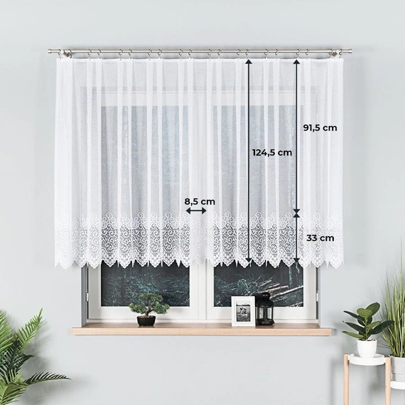 Firanka żakardowa w metrażu 001539 / wysokość 130cm