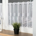 Firanka zazdroska haftowana na metry 053801 / kolor biały / wysokość 45cm