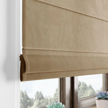 Roleta rzymska VELVET DELUXE / beżowa 65 / szyta na wymiar