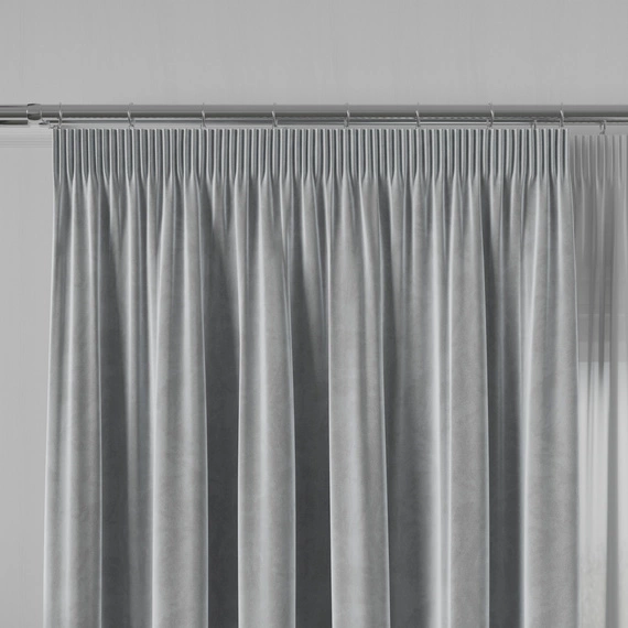 Tkanina zasłonowa na metry VELVET / wysokość 300cm / kolor 067 jasnoszary