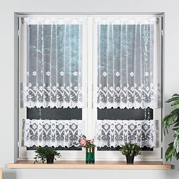 Zazdroska żakardowa 004421 / kolor biały / wysokość 30cm