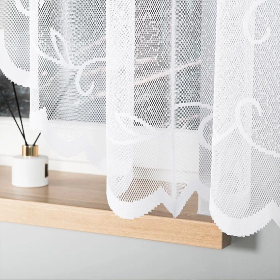 Firanka gotowa żakardowa EWELINA / 400x160cm / kolor biały