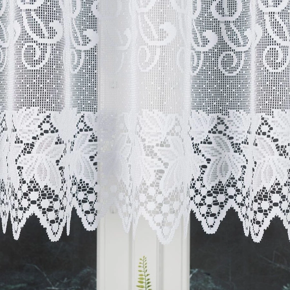 Firanka gotowa żakardowa HERNANI / 410x160cm / kolor biały