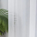 Firanka fantazyjna 017464 z obciążnikiem / kolor biały / wysokość 300cm