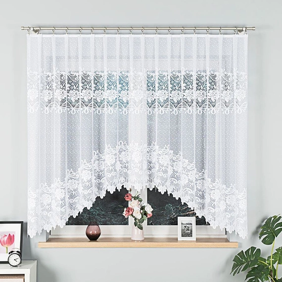 Firanka żakardowa gotowa DEMETRIA / 017480 / ŁUK / 300x160cm