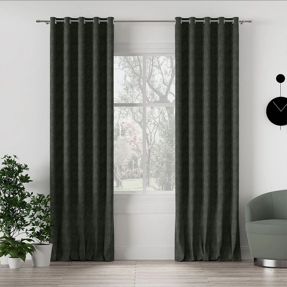 Tkanina zasłonowa MILAS / wys 290cm / kolor 801 (grafitowy)